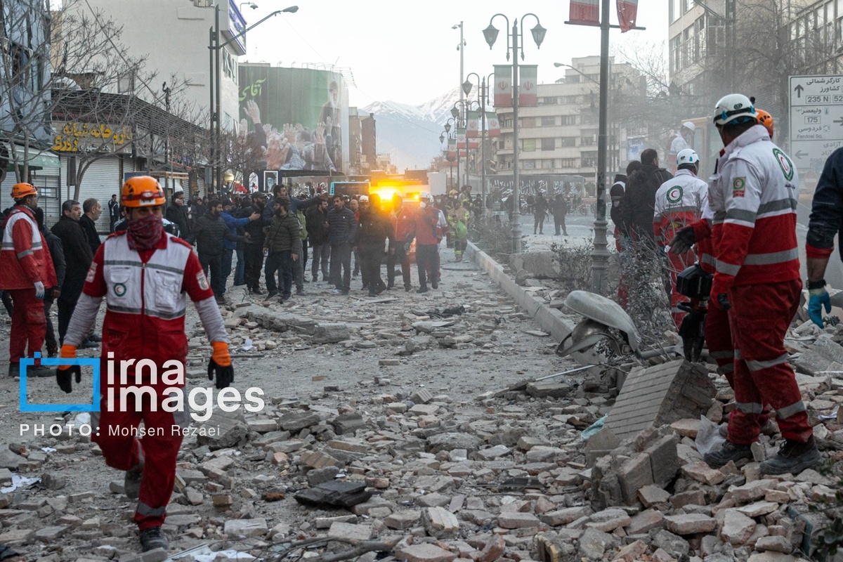 حمله هوایی به خیابان کارگر جنوبی تهران