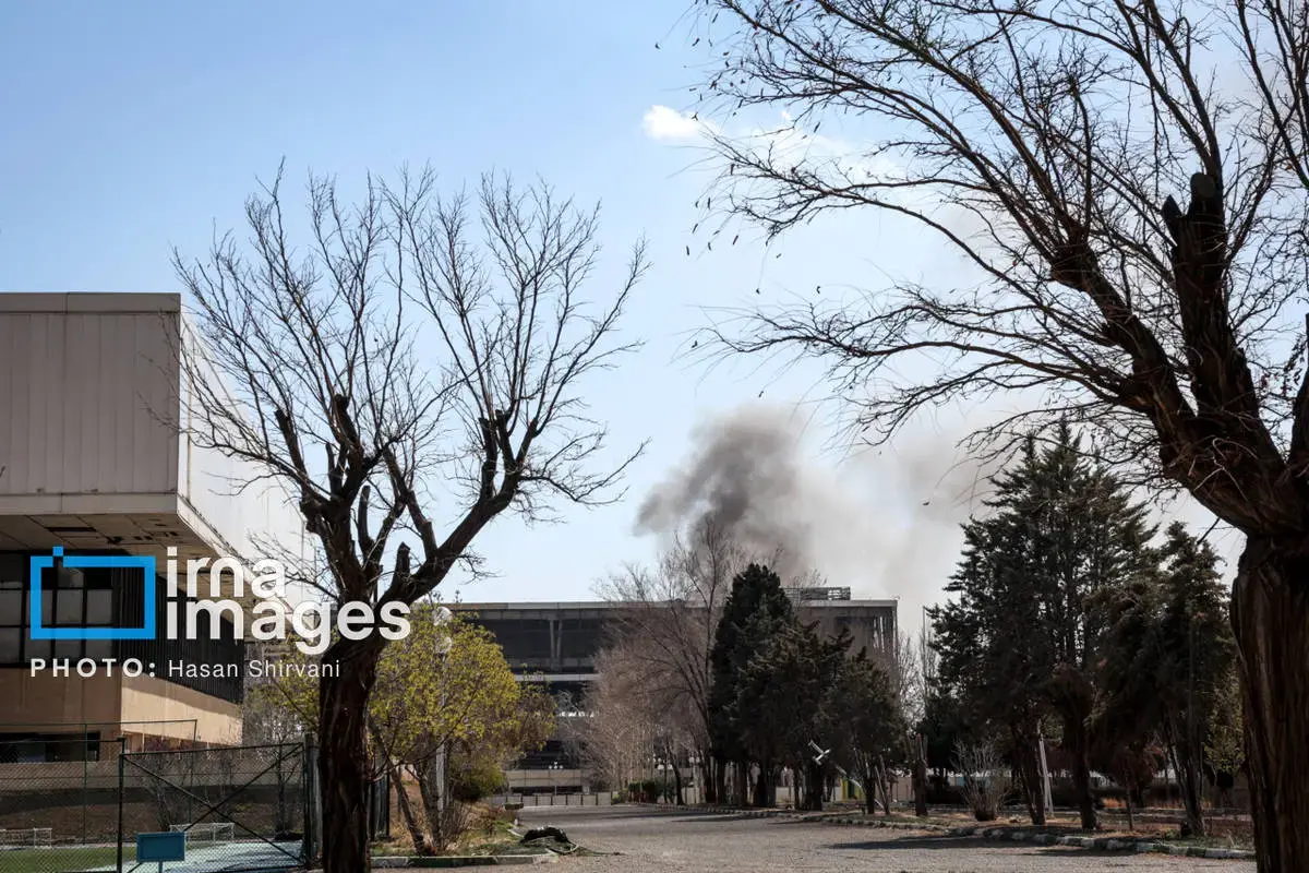 آثار حمله هوایی آمریکا و اسرائیل به سالن ۱۲ هزار نفری استادیوم آزادی