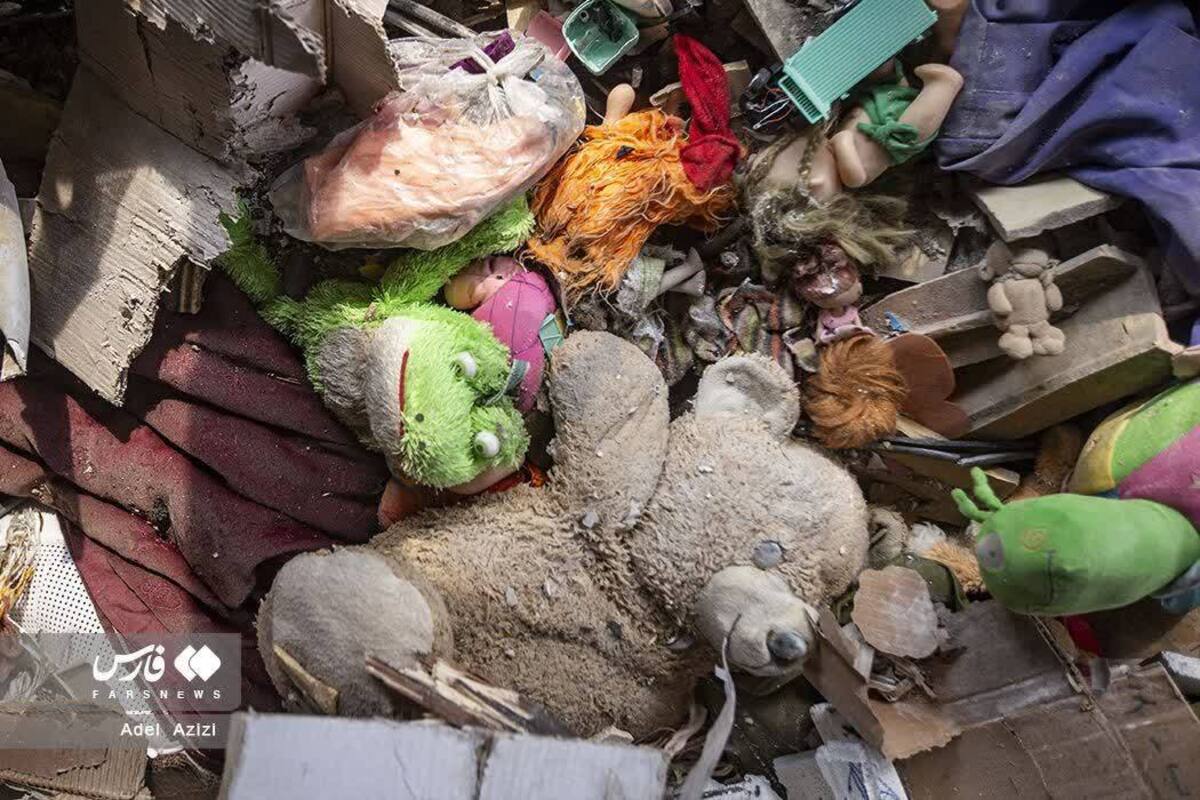 تخریب مجتمع مسکونی در اراک برای اثر حمله موشکی