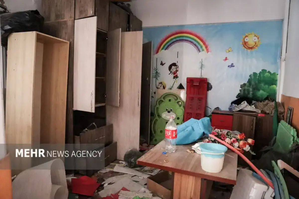 آسیب حملات اخیر به یک مهدکودک در جنوب تهران 