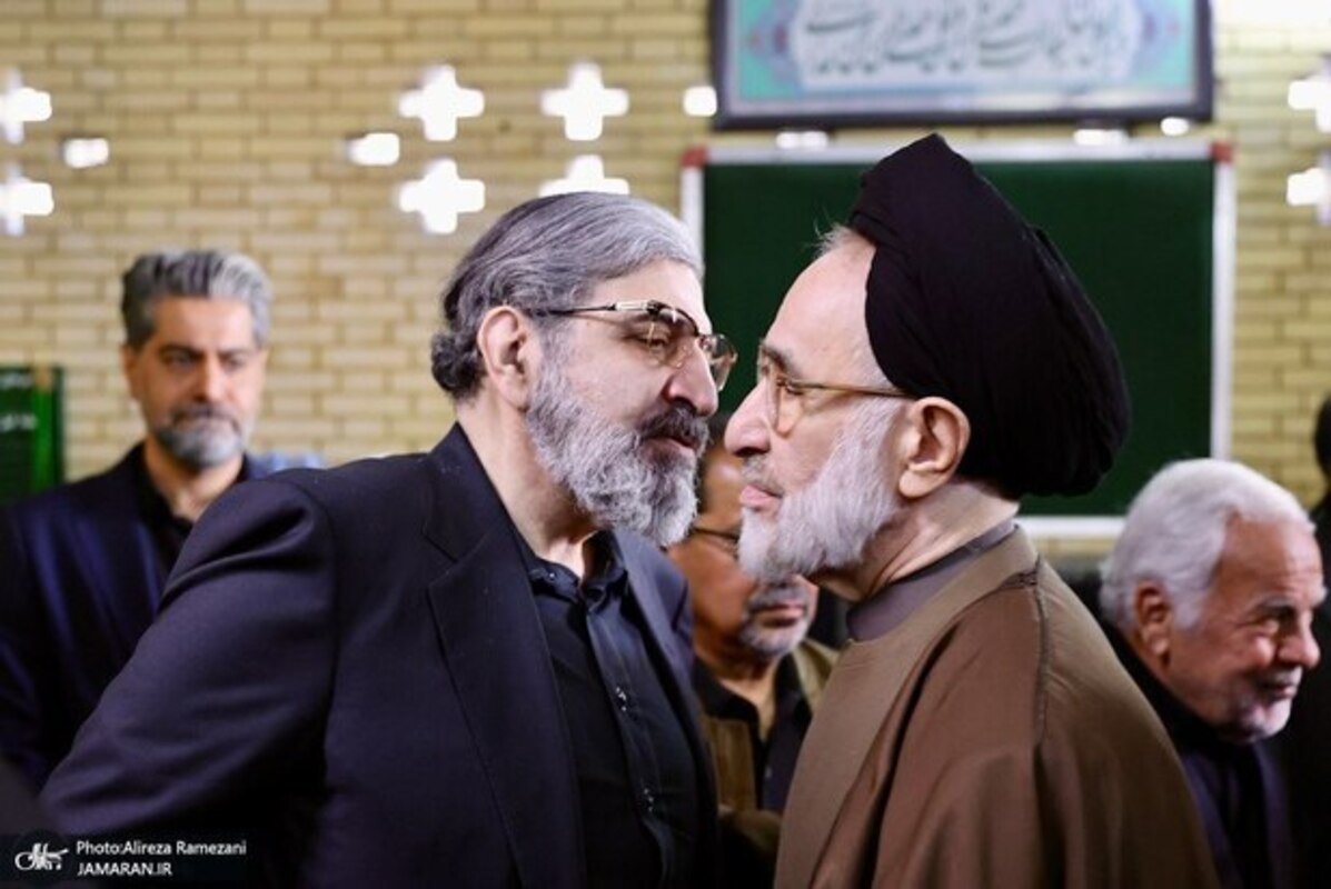  حاشیه مراسم ترحیم دکتر خرازی با حضور خاتمی و جنتی