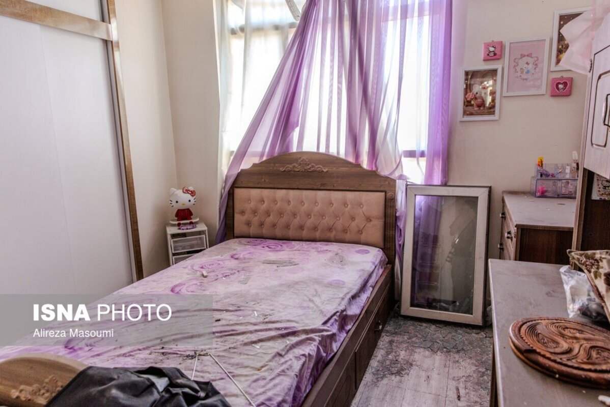 خسارات ناشی از حمله آمریکا و اسرائیل به منطقه مسکونی تهران