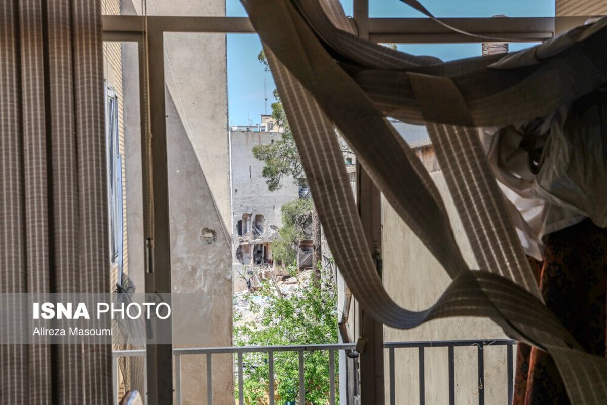خسارات ناشی از حمله آمریکا و اسرائیل به منطقه مسکونی تهران
