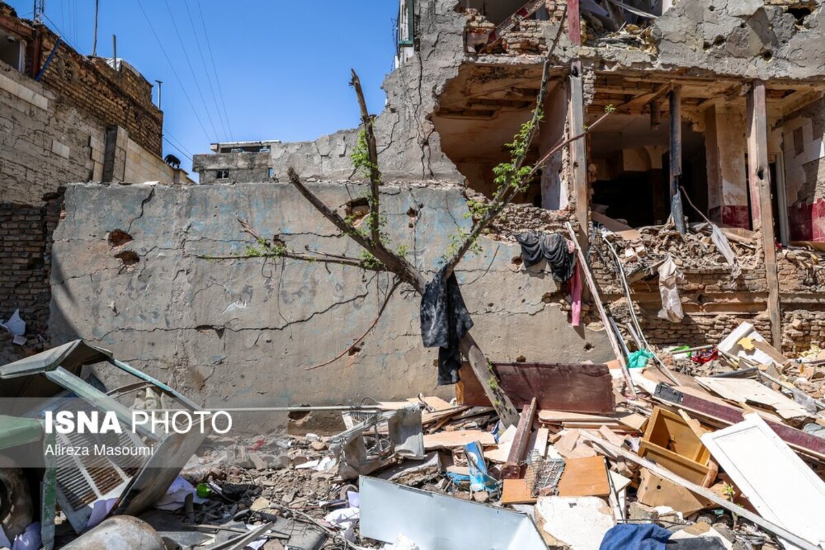 خسارات ناشی از حمله آمریکا و اسرائیل به منطقه مسکونی تهران