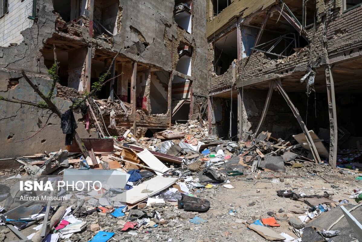 خسارات ناشی از حمله آمریکا و اسرائیل به منطقه مسکونی تهران