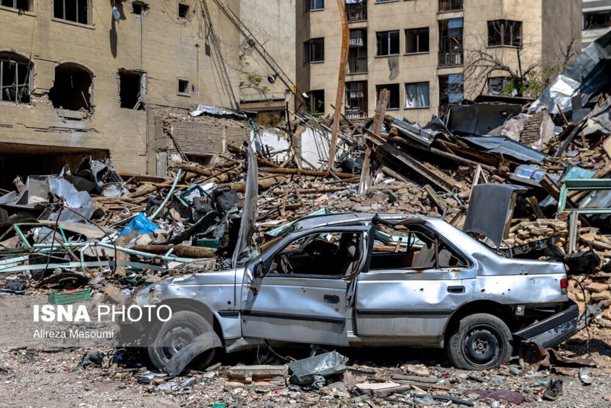 خسارات ناشی از حمله آمریکا و اسرائیل به منطقه مسکونی تهران