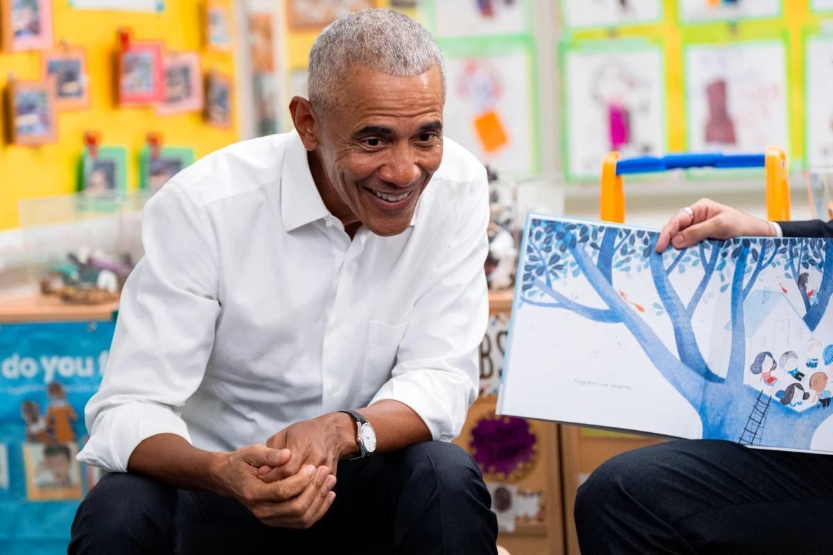 لحظات شاد اوباما و ممدانی در مهدکودک