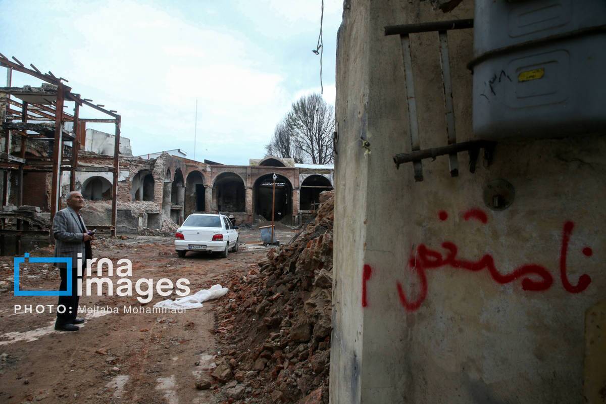 بازار بزرگ رشت ۱۰۰ روز پس از آتش‌سوزی حوادث دی ماه ۱۴۰۴