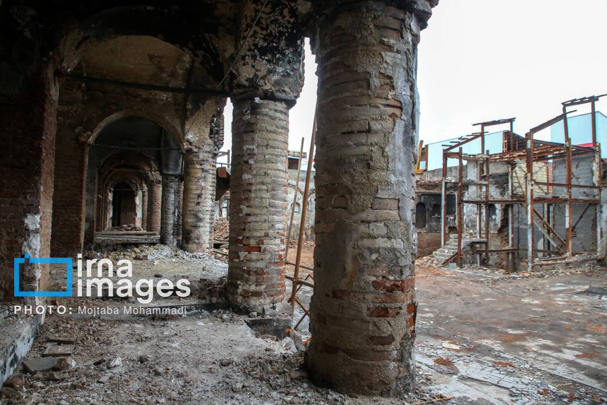 بازار بزرگ رشت ۱۰۰ روز پس از آتش‌سوزی حوادث دی ماه ۱۴۰۴