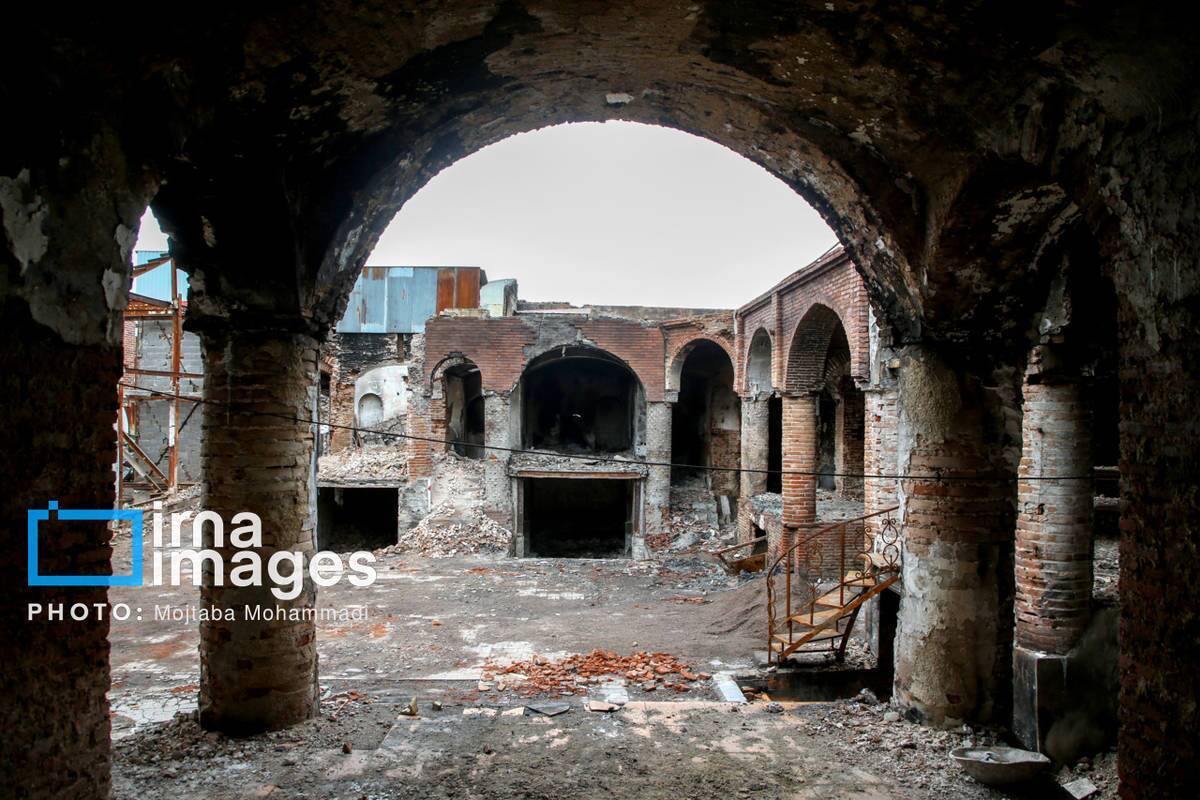 بازار بزرگ رشت ۱۰۰ روز پس از آتش‌سوزی حوادث دی ماه ۱۴۰۴