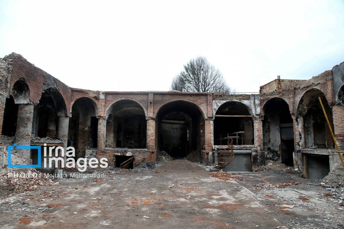 بازار بزرگ رشت ۱۰۰ روز پس از آتش‌سوزی حوادث دی ماه ۱۴۰۴