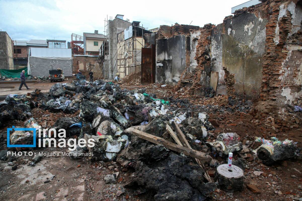 بازار بزرگ رشت ۱۰۰ روز پس از آتش‌سوزی حوادث دی ماه ۱۴۰۴