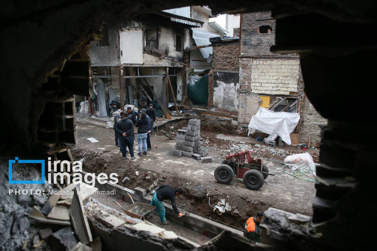 بازار بزرگ رشت ۱۰۰ روز پس از آتش‌سوزی حوادث دی ماه ۱۴۰۴