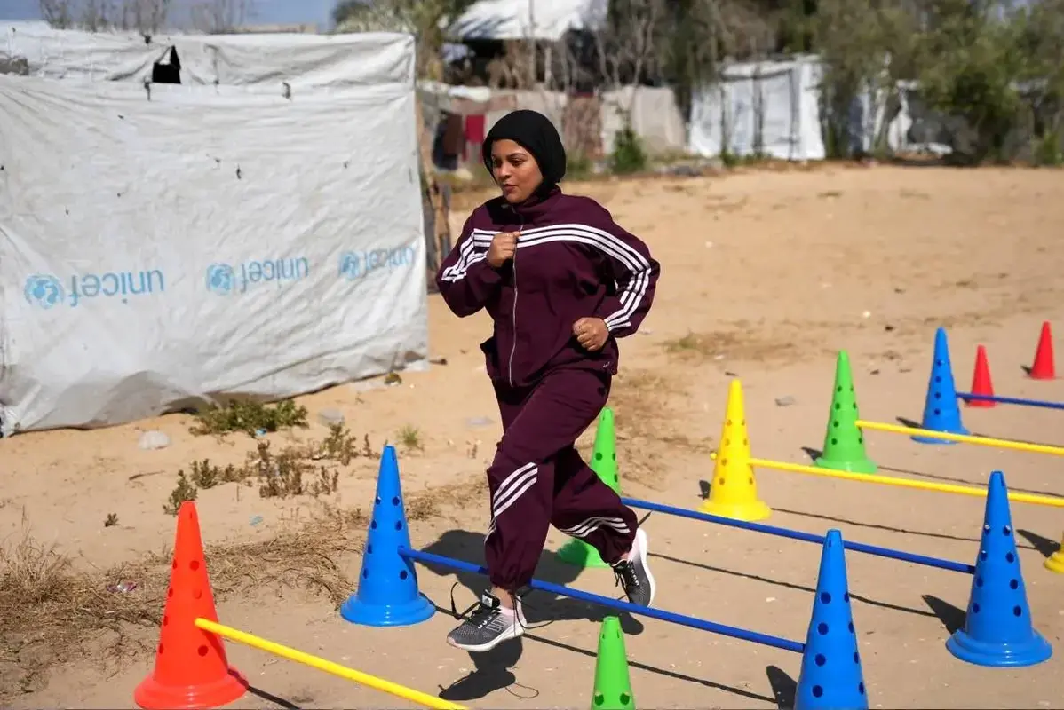  تمرین بوکس دختران فلسطینی در غزه