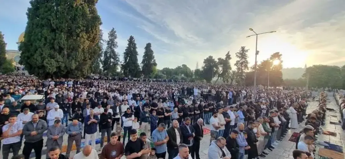 عکس/ برگزاری نماز عید قربان در مسجد الاقصی 