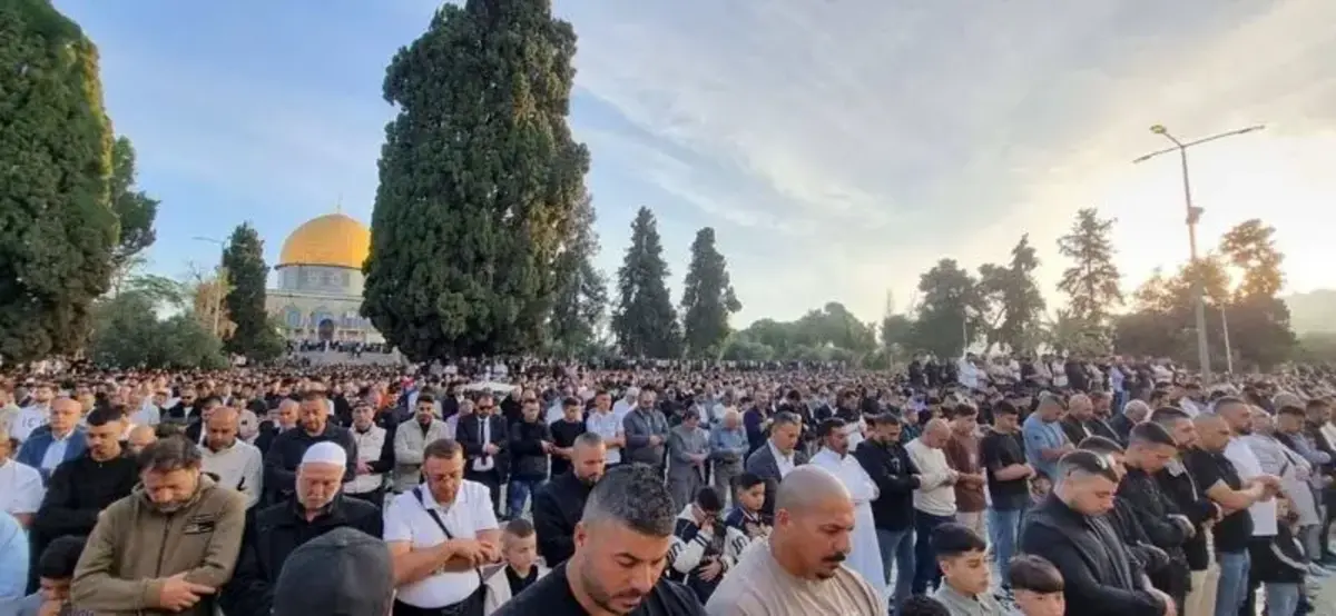 عکس/ برگزاری نماز عید قربان در مسجد الاقصی 