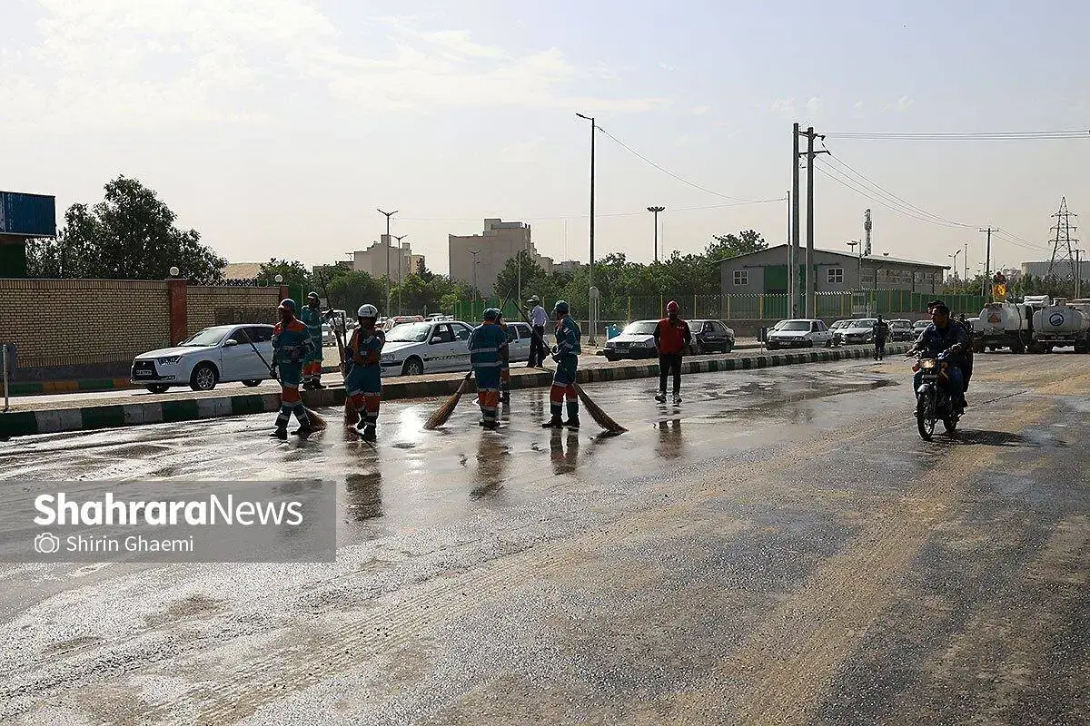 ترکیدگی خط لوله آب اصلی مشهد 