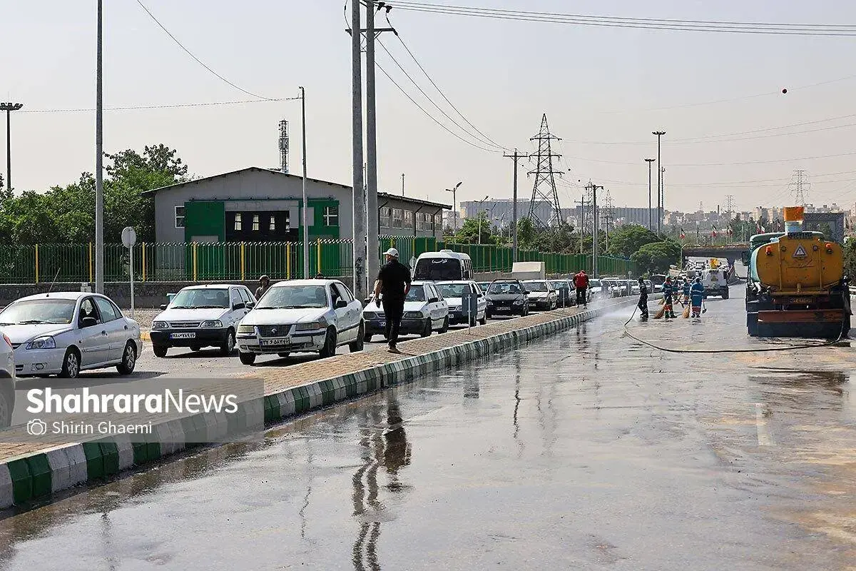 ترکیدگی خط لوله آب اصلی مشهد 