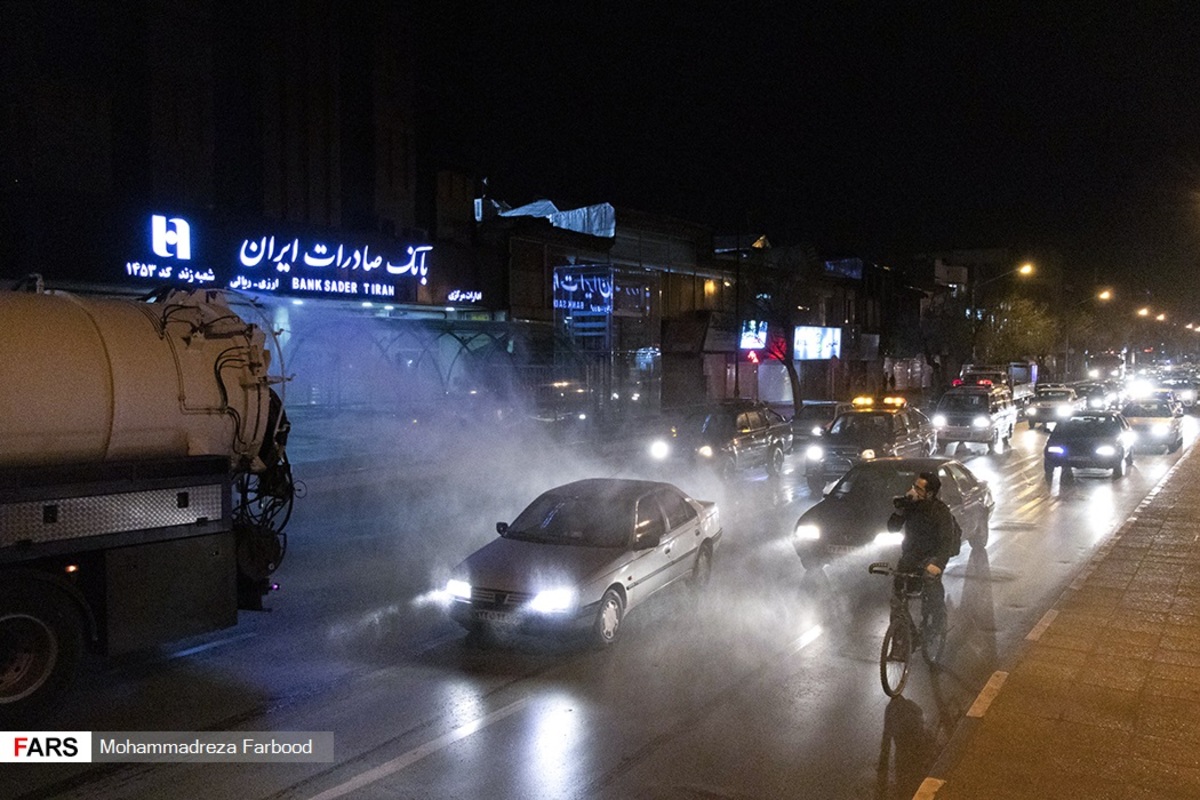 ضدعفونی معابر شهری شیراز