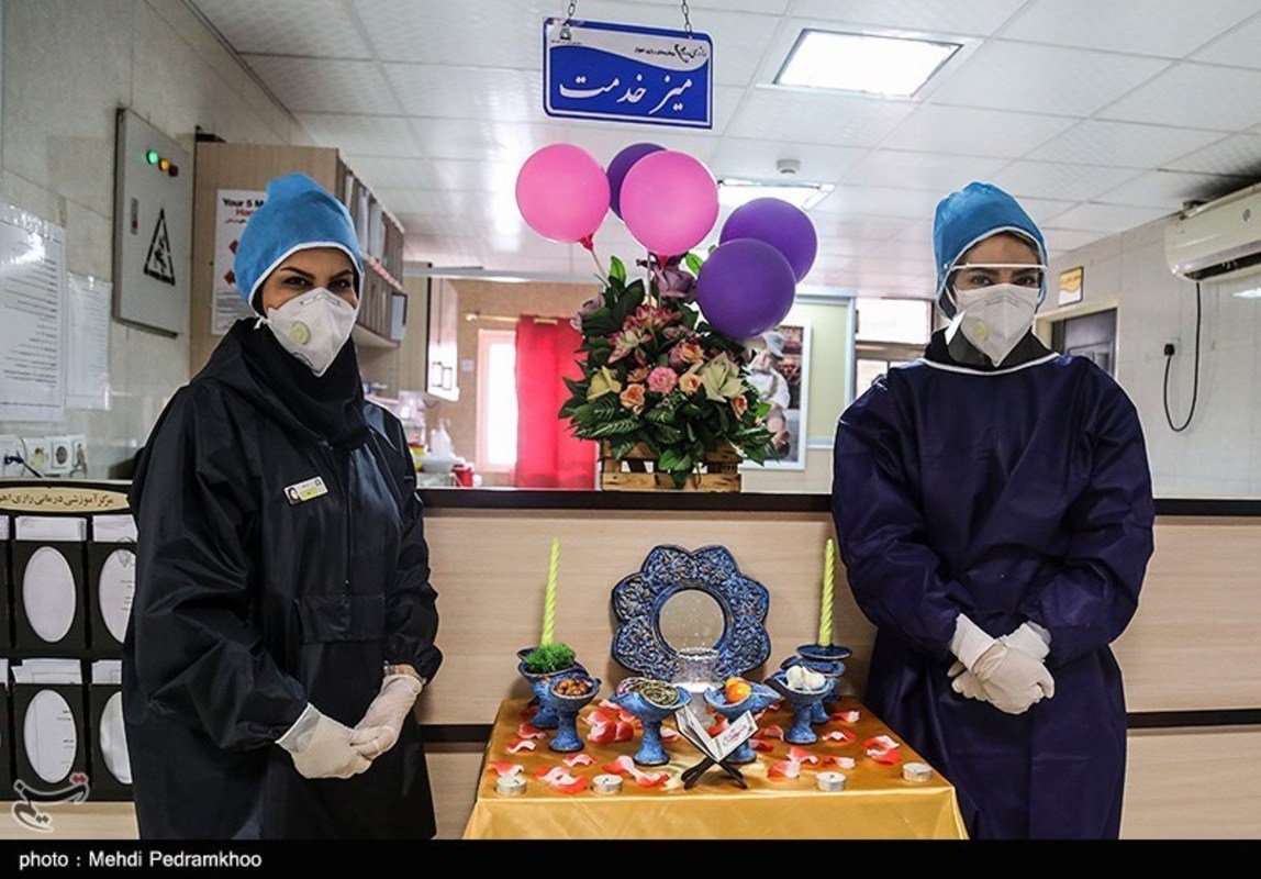 سفره هفت سین در بیمارستان رازی شهر اهواز