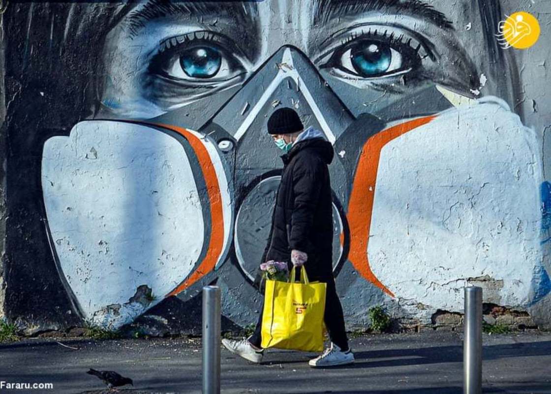 نقاشی‌های خیابانی از ویروس کرونا 