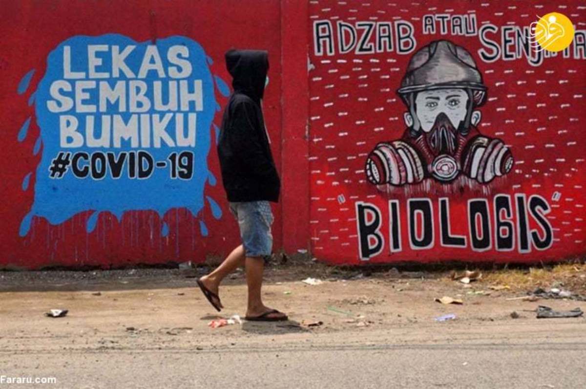 نقاشی‌های خیابانی از ویروس کرونا 