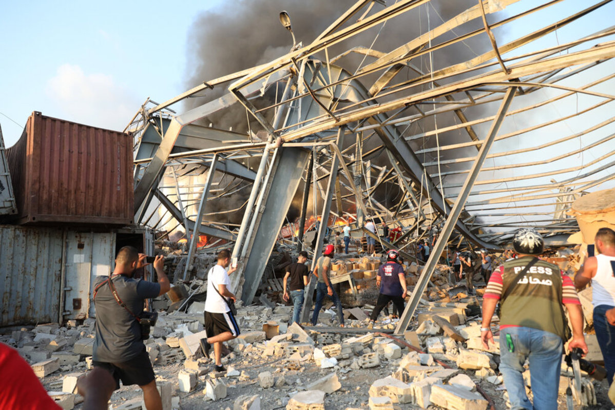 تصاویری از انفجار انبار مواد شیمیایی در بیروت
