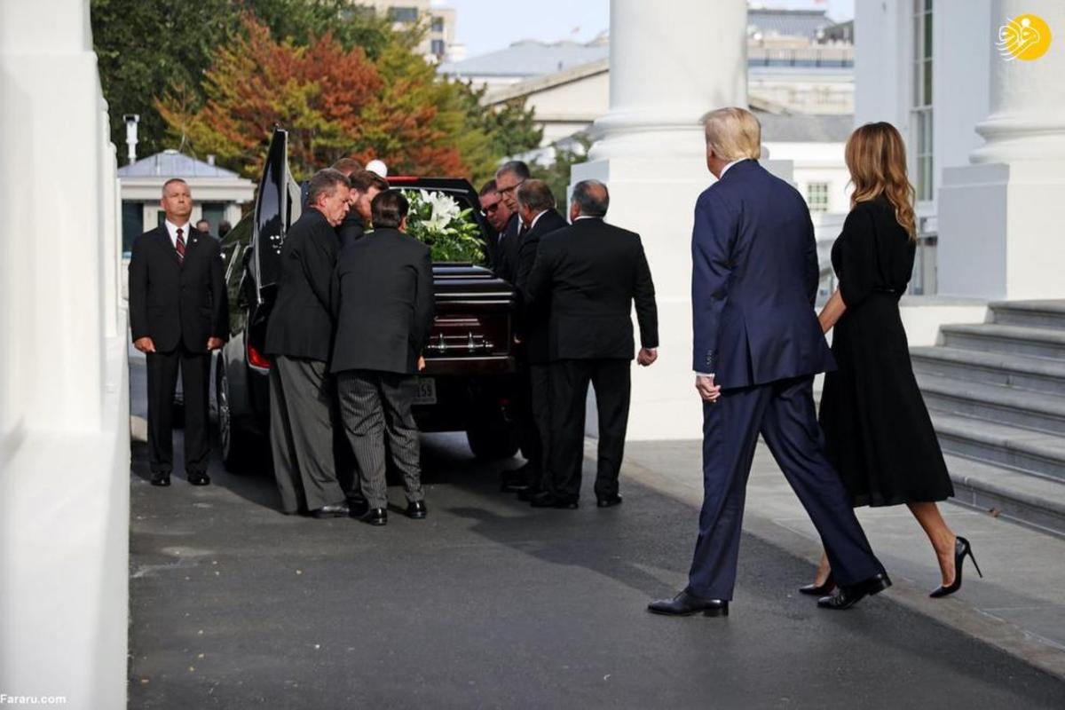 ترامپ در مراسم تشییع جنازه برادرش رابرت