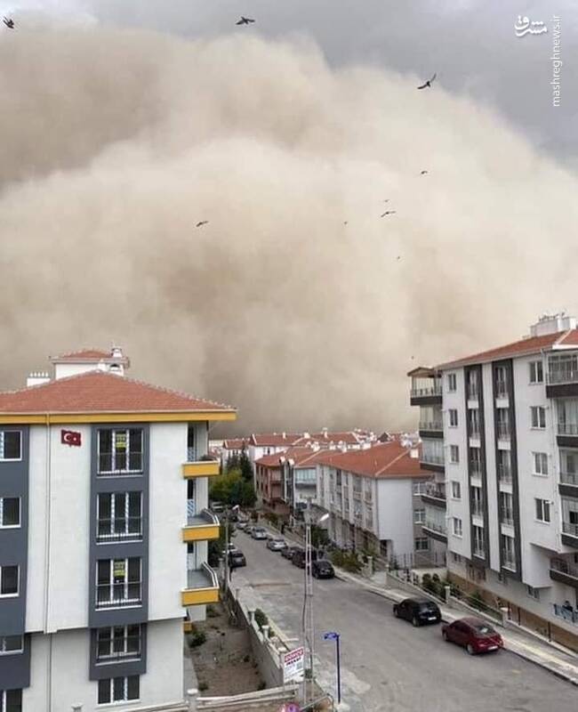 طوفان شن در پایتخت ترکیه