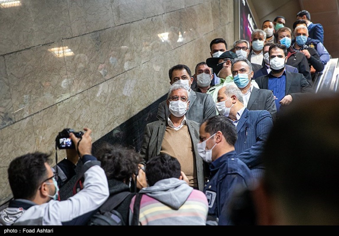 بازدید ربیعی از طرح استفاده اجباری ماسک در مترو