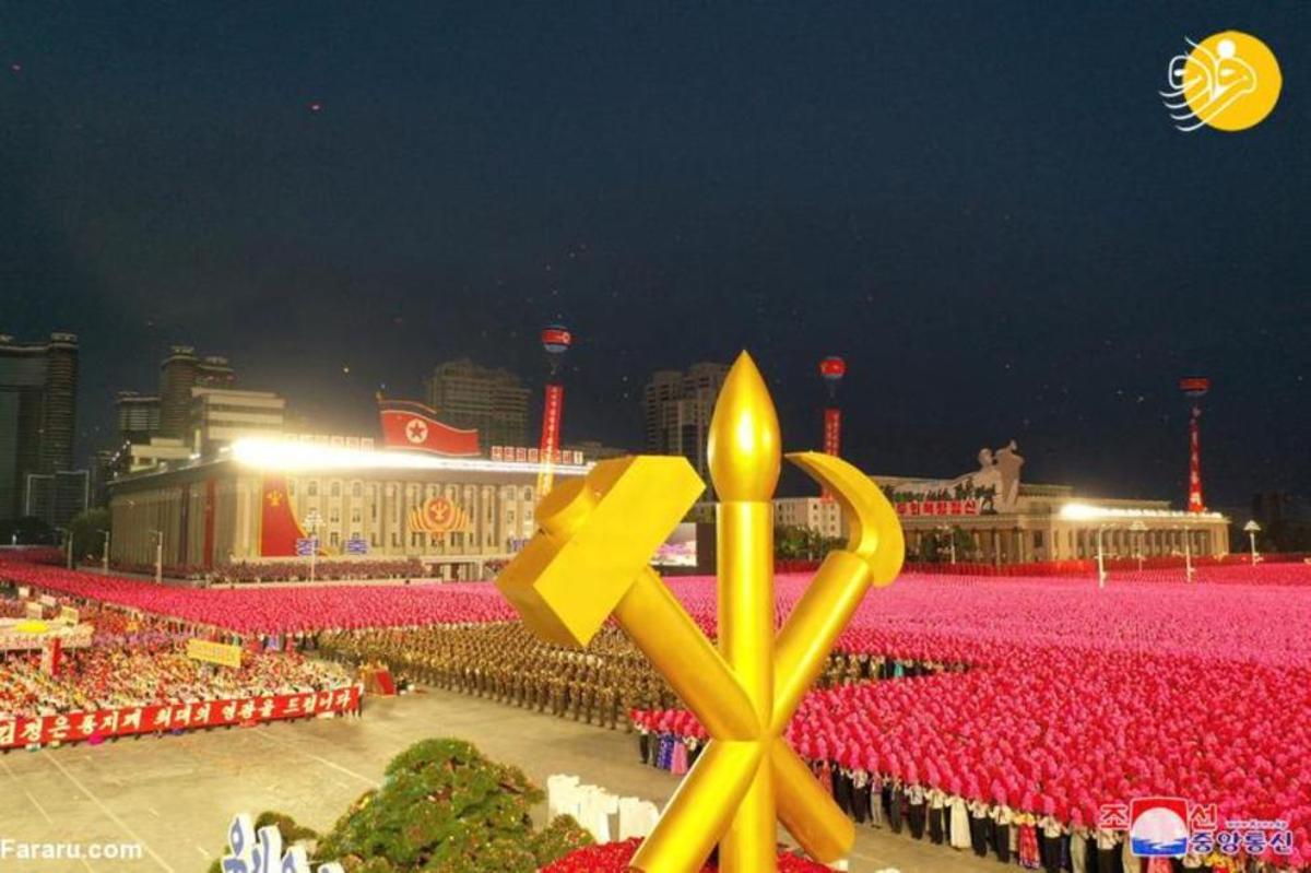 رژه سحرگاه ارتش کره ‌شمالی در حضور کیم جونگ اون