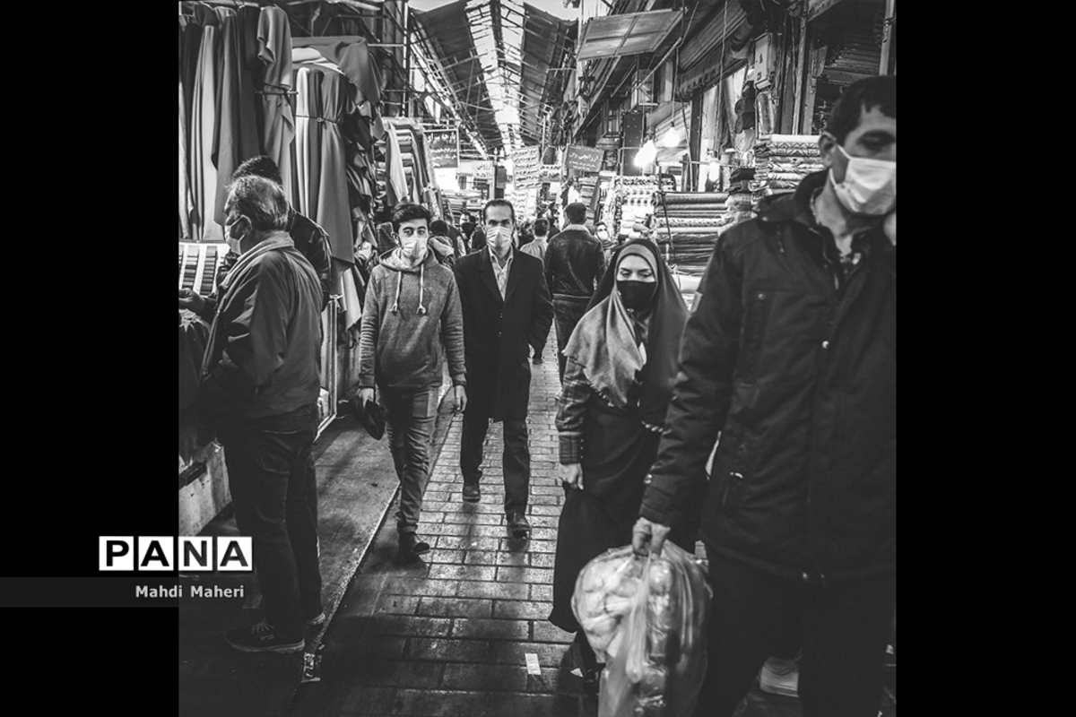 بازار تهران در روزهای زرد کرونایی