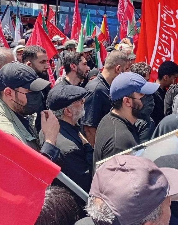 حضور سردار قاآنی در مراسم تشییع رهبر شهید