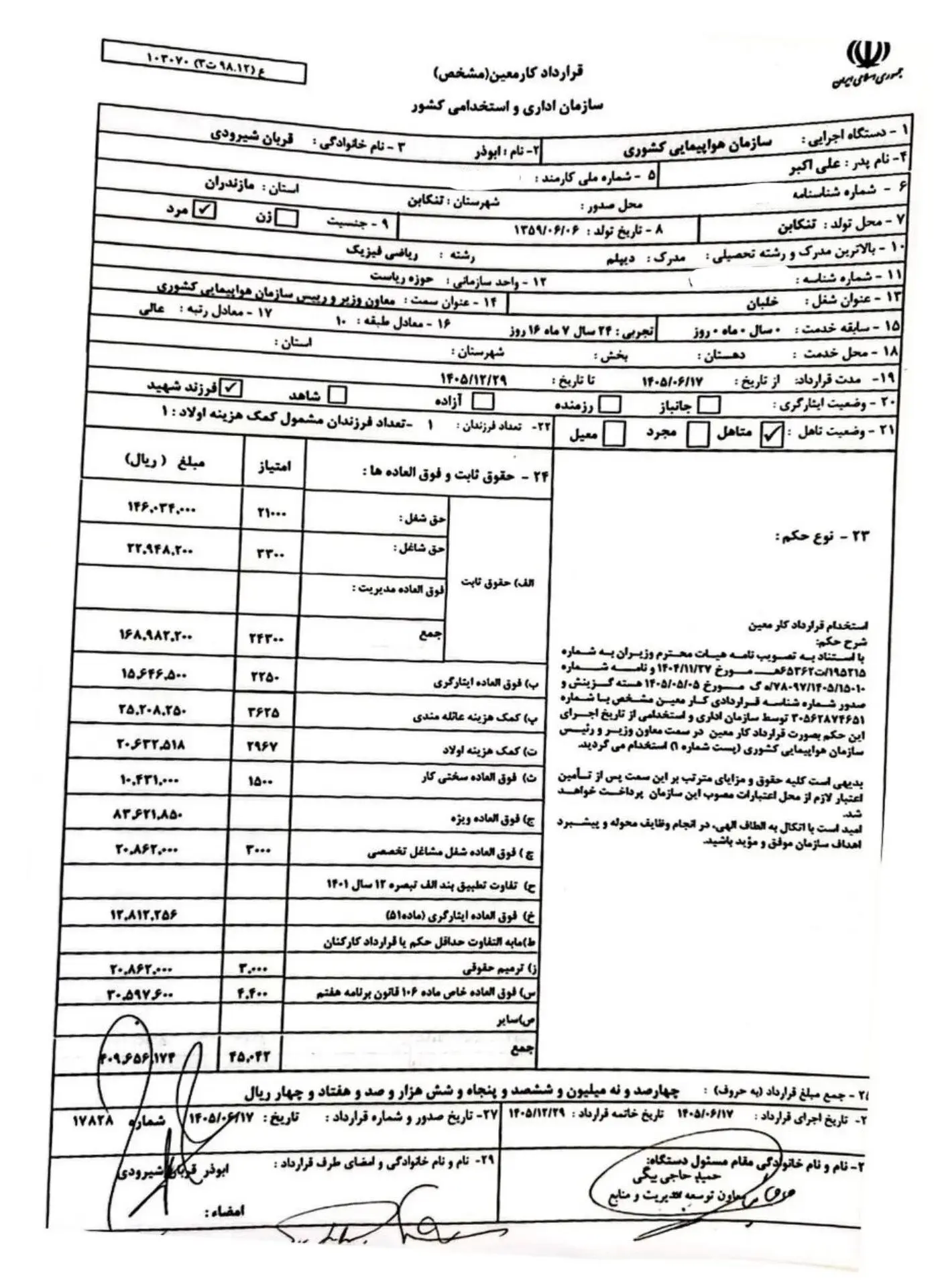 مدرک تحصیلی یک مدیر ارشد