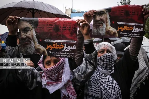 عزاداری مردم تهران در سوگ سید حسن نصرالله