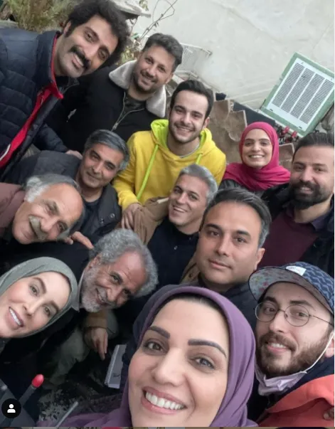 الهام پاوه نژاد و خانواده بزرگش +عکس