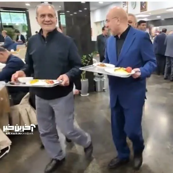 عکس/ سرو ناهار رییس جمهور و رئیس مجلس
