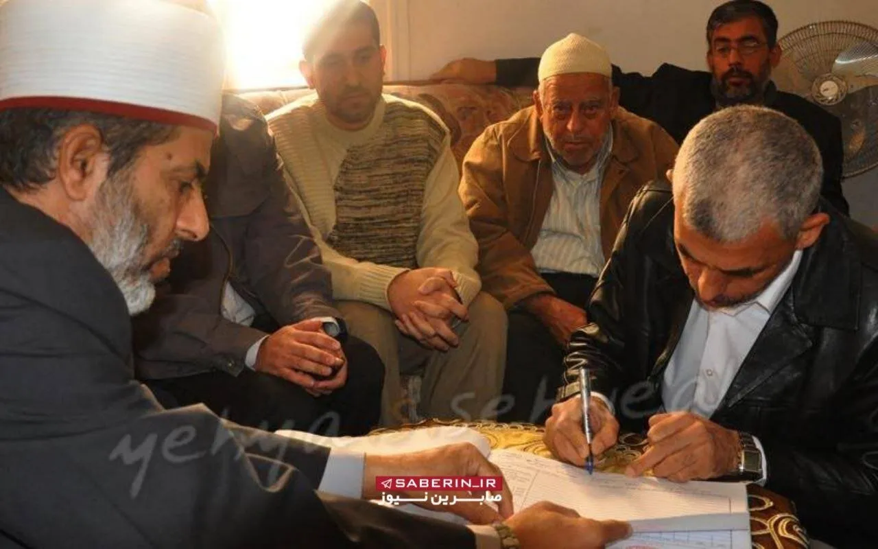 عکس/ عقدکنان شهید یحیی سنوار
