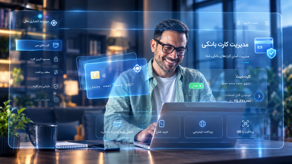 خدمات بانکداری اینترنتی مؤسسه اعتباری ملل در دسترس مشتریان