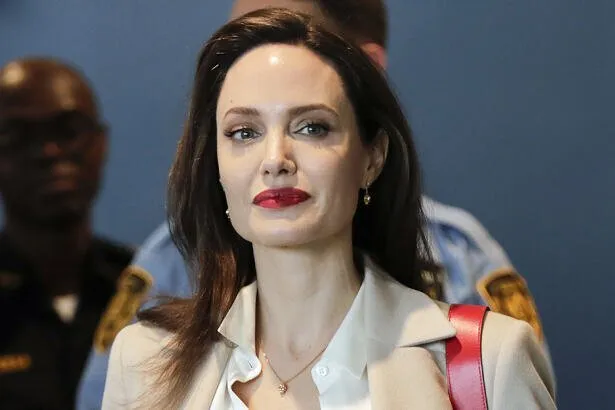 سخنرانی آنجلینا جولی با روسری در کمپ پناهندگان