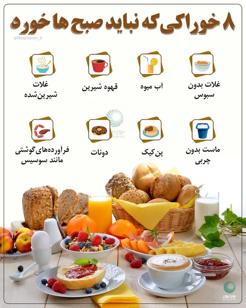 این ۸ خوراکی را صبح‌ها نخورید