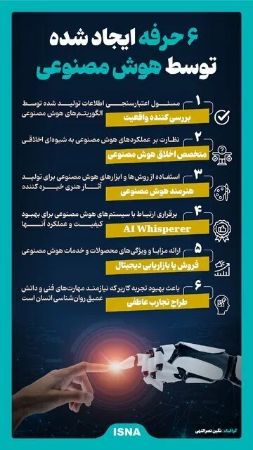 اینفوگرافیک/مشاغلی که هوش مصنوعی ایجاد کرد