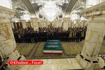 عکس/ حضور سیدعمار حکیم، رهبر جریان حکمت ملی عراق در مراسم تشییع مردمی رهبر شهید ایران در نجف اشرف