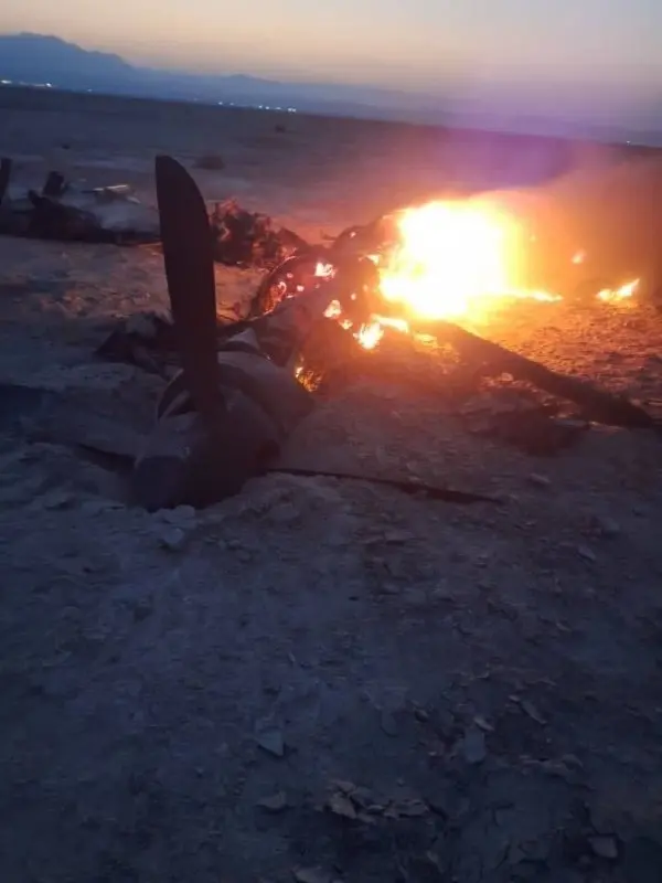 تصاویر پهپاد سرنگون‌شده در خورموج بوشهر