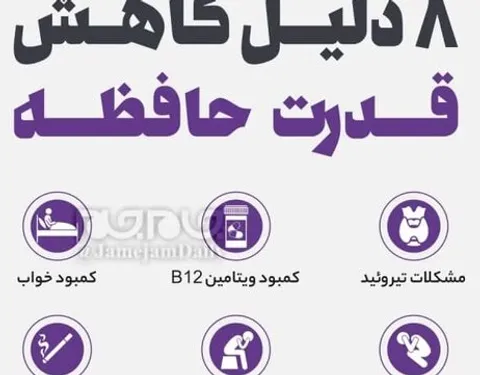 ۸ دلیل کاهش قدرت حافظه + اینفوگرافی