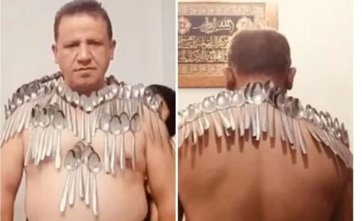 رکوردشکنی گینس توسط مرد ایرانی با ۸۵ قاشق + فیلم