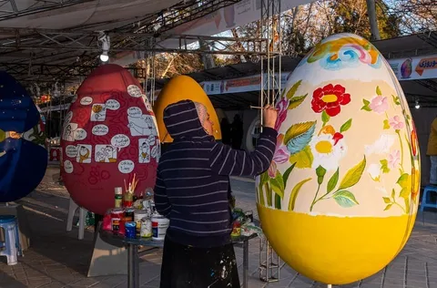 جشنواره تخم مرغ رنگی و تابلو نقاشی