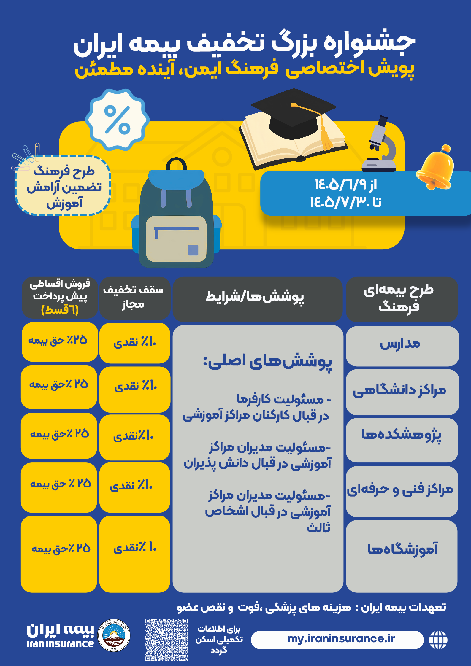 آغاز جشنواره بزرگ تخفیف بیمه ایران ویژه جامعه آموزشی کشور آغاز جشنواره بزرگ تخفیف بیمه ایران ویژه جامعه آموزشی کشور