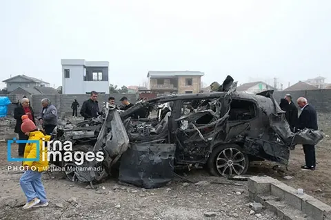 ویرانی به جا مانده از حمله به بندر کیاشهر گیلان