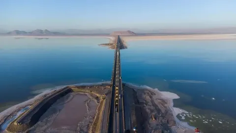 عکس هوایی زیبا از دریاچه ارومیه